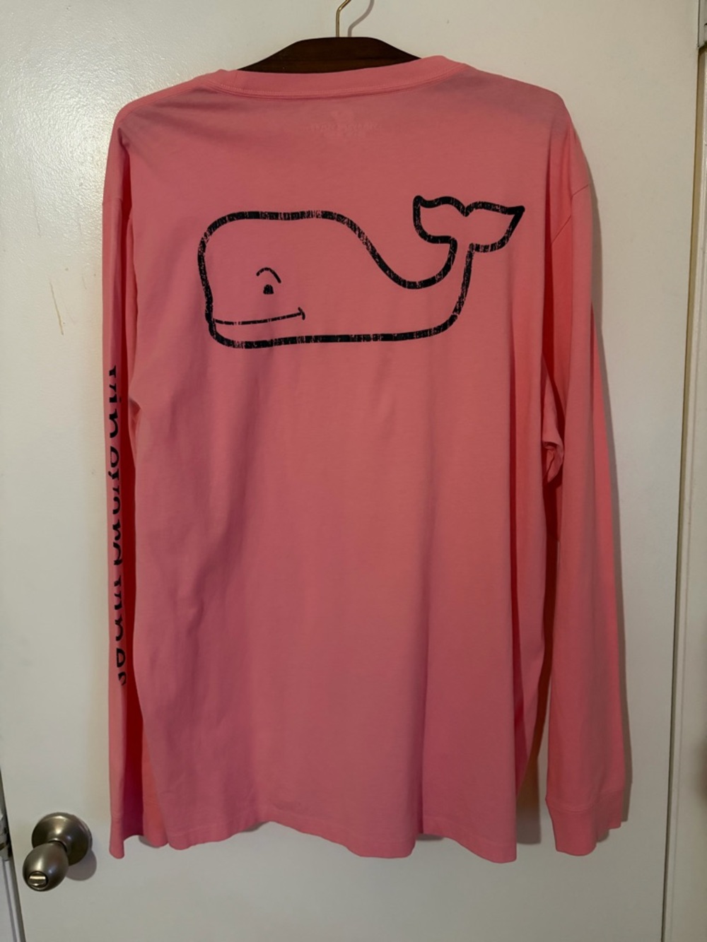 Vineyard Vines Pink Long Sleeve Whale Logo Tee